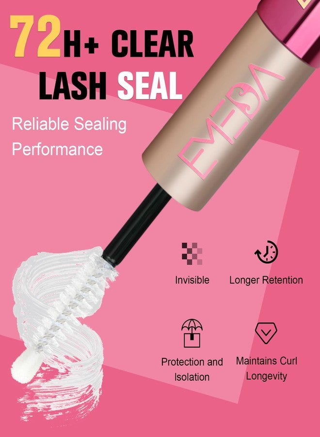 EMEDA Lash Cluster Glue, Lash Bond and Seal Waterproof for DIY Eyelash Extensions, 2-in-1 Bond and Seal Strong Hold Cluster Eyelash Glue for Individual Eyelashes Latex Free (Black+Clear) - Image 3